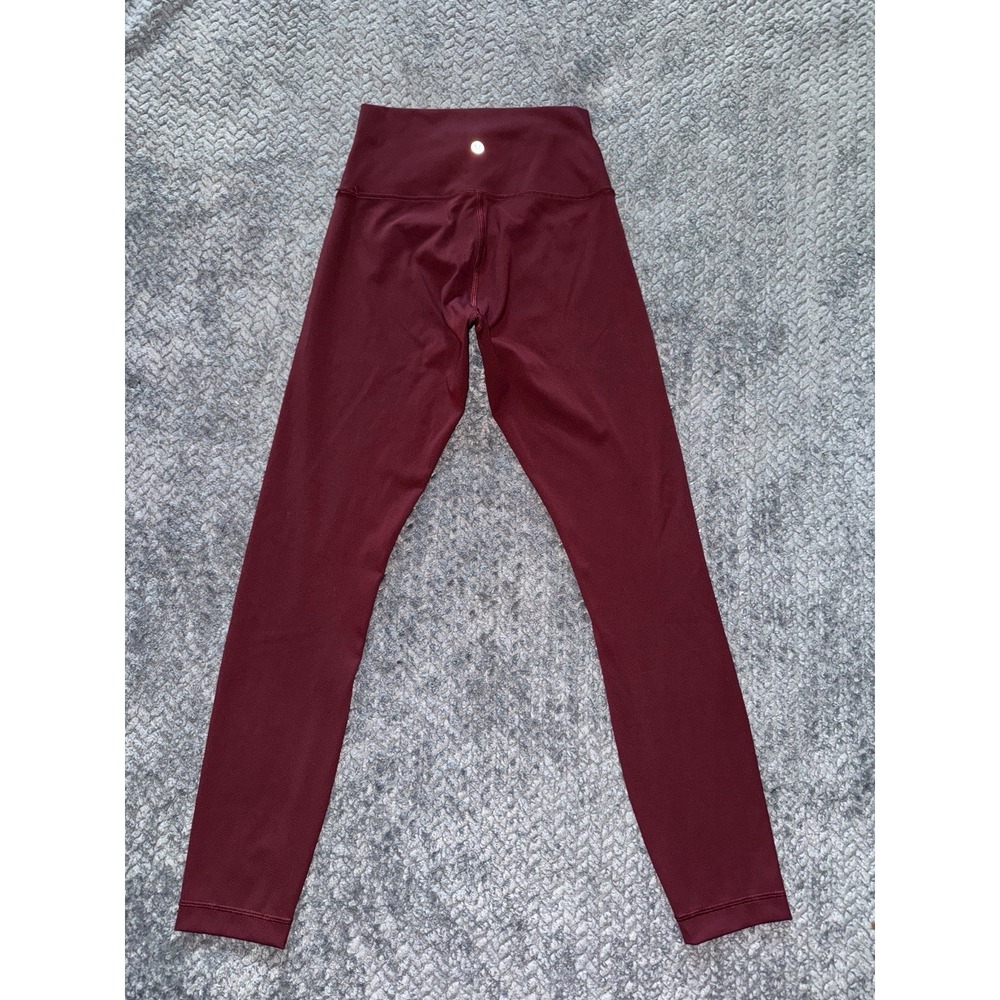 Lululemon Women's Align Pant Red Merlot Nulu High Rise Size 4